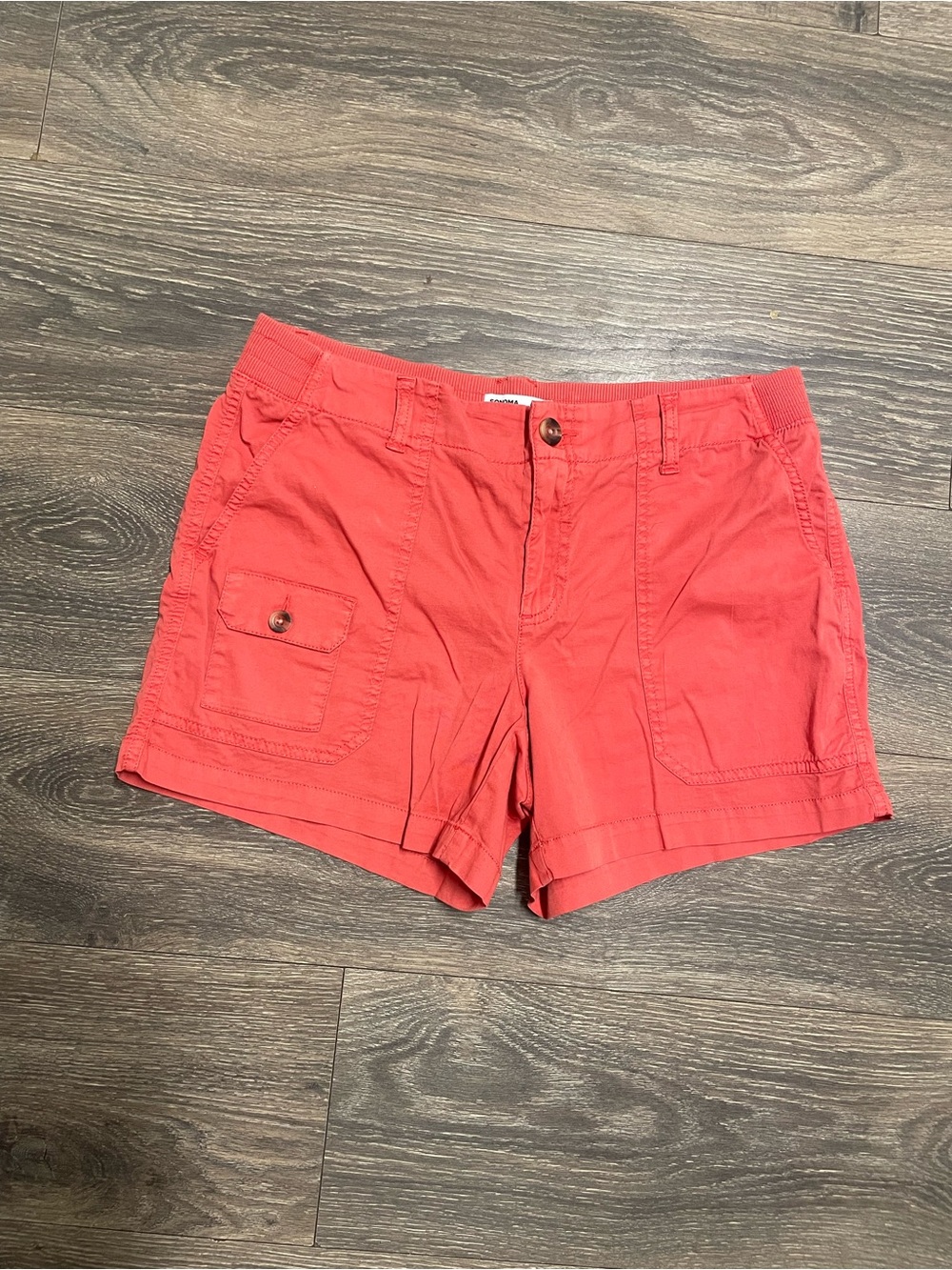 Sonoma Women’s Coral Utility Cotton Shorts size 12 stretch summer cool
